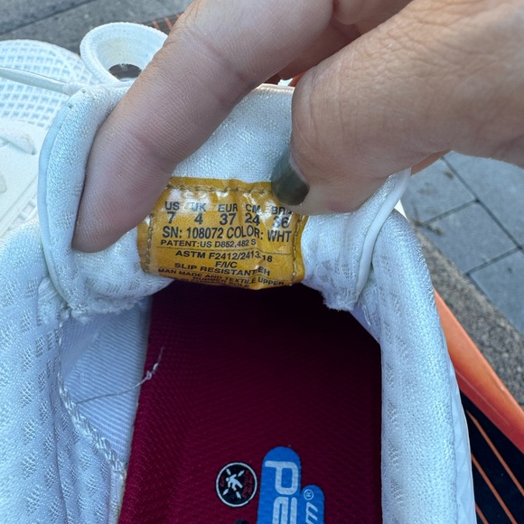 Skechers Womens Composite Toe White Slip Resistant Lace-Up Shoe 108072 Size 7 - Picture 7 of 8